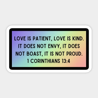 Bible Verse 1 Corinthians 13:4 Sticker